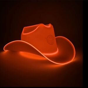 LED Cowboy Hat - Neon Orange